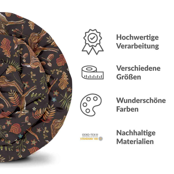 Therapy blanket bedding set brown with deer