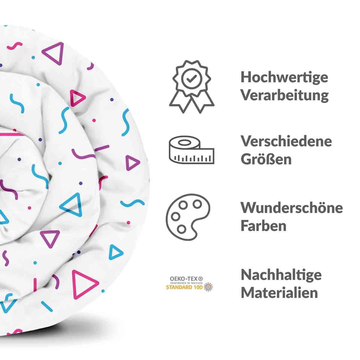 Juego de ropa de cama con mantas terapéuticas y muchas formas