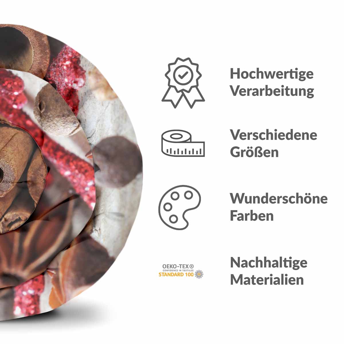 Therapy blankets bedding set with cinnamon sticks