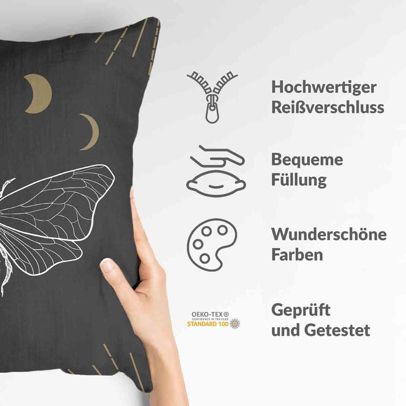 Gezondheidskussen Zwart met Motte