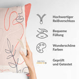 Health pillow beige with abstract face