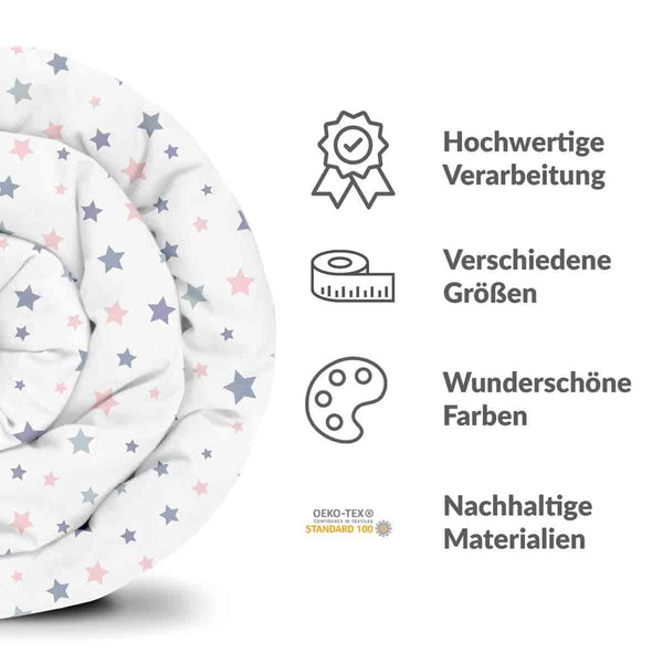 Coperte terapeutiche con rivestimento in cotone bianco con stelle