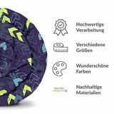 Therapiedekens katoenen hoes donkerblauw met pijlen