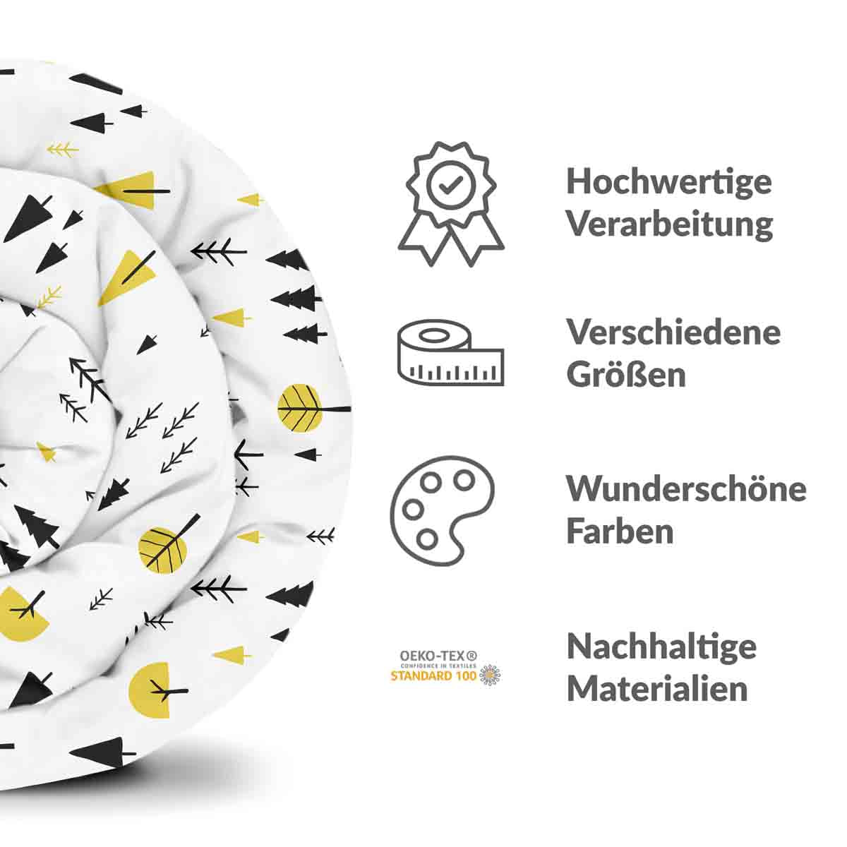 Therapy blankets bedding set with yellow trees