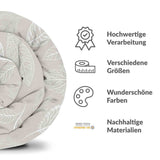 Therapiedekens katoenen hoes beige met lichte bladeren
