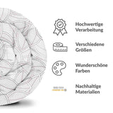 Therapiedekens beddengoedset met grijze palmbladeren