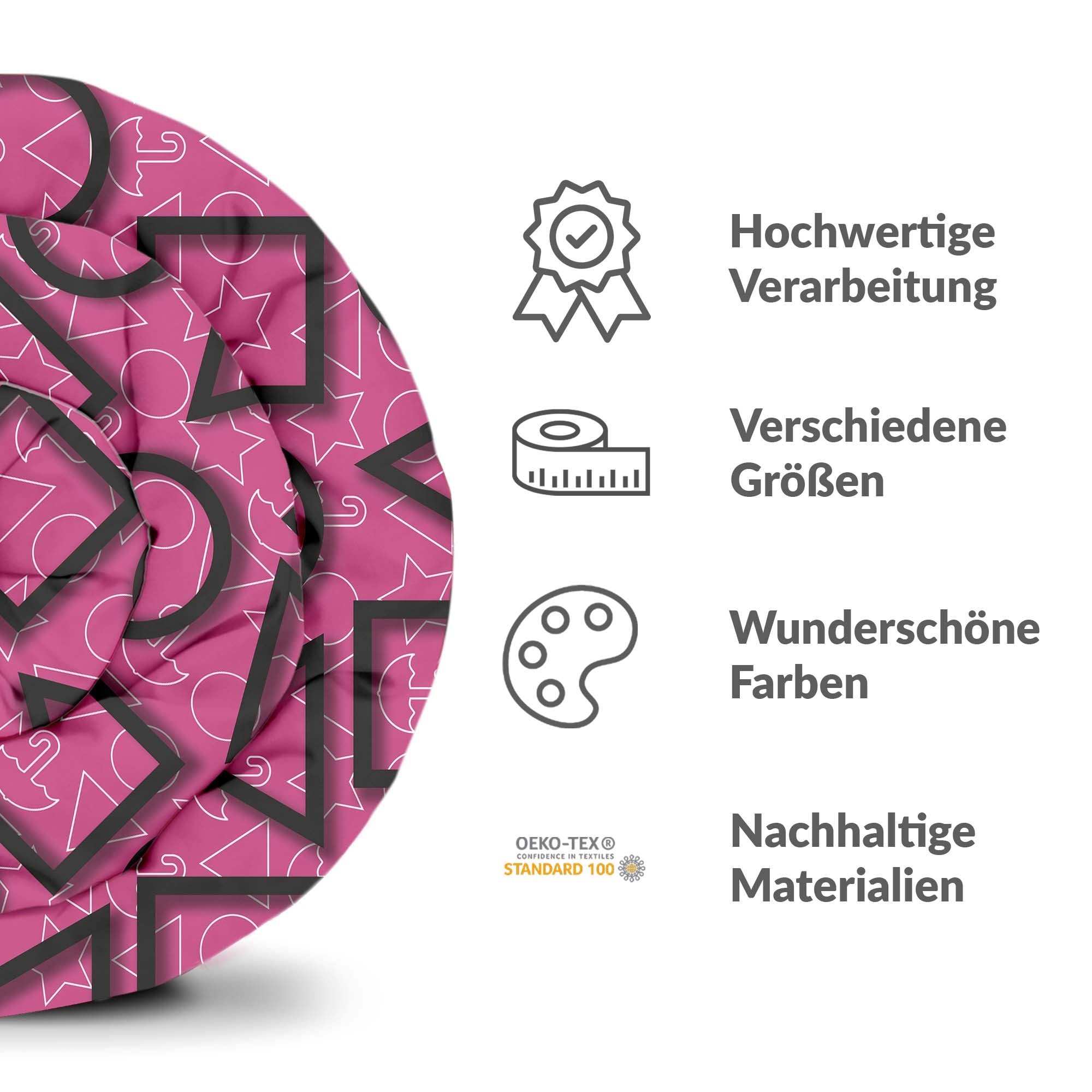 Originele therapiedeken - katoenen hoes Pink Squid