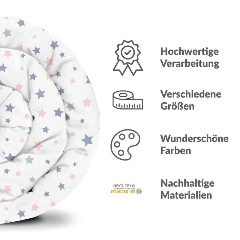 Therapy blankets bedding set white with stars
