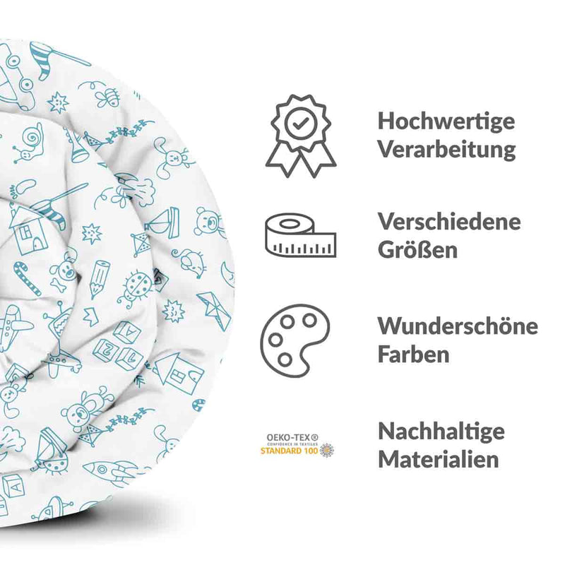 Coperte terapeutiche con rivestimento in cotone bianco con giocattoli