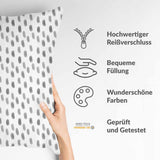 Health pillow, white with grey spots.