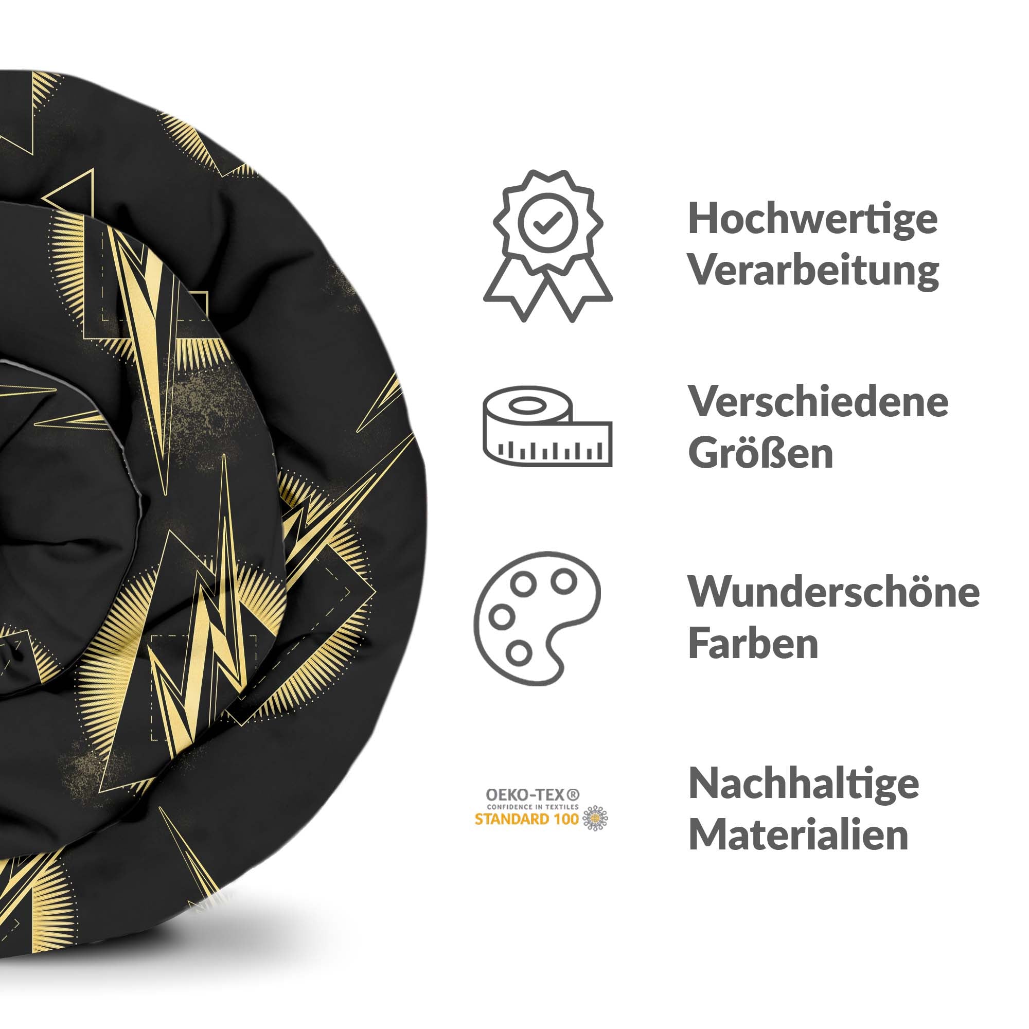 Therapiedekens beddengoed set gele bliksem