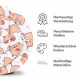 Therapy blanket and bedding set, white with numbers and pigs.