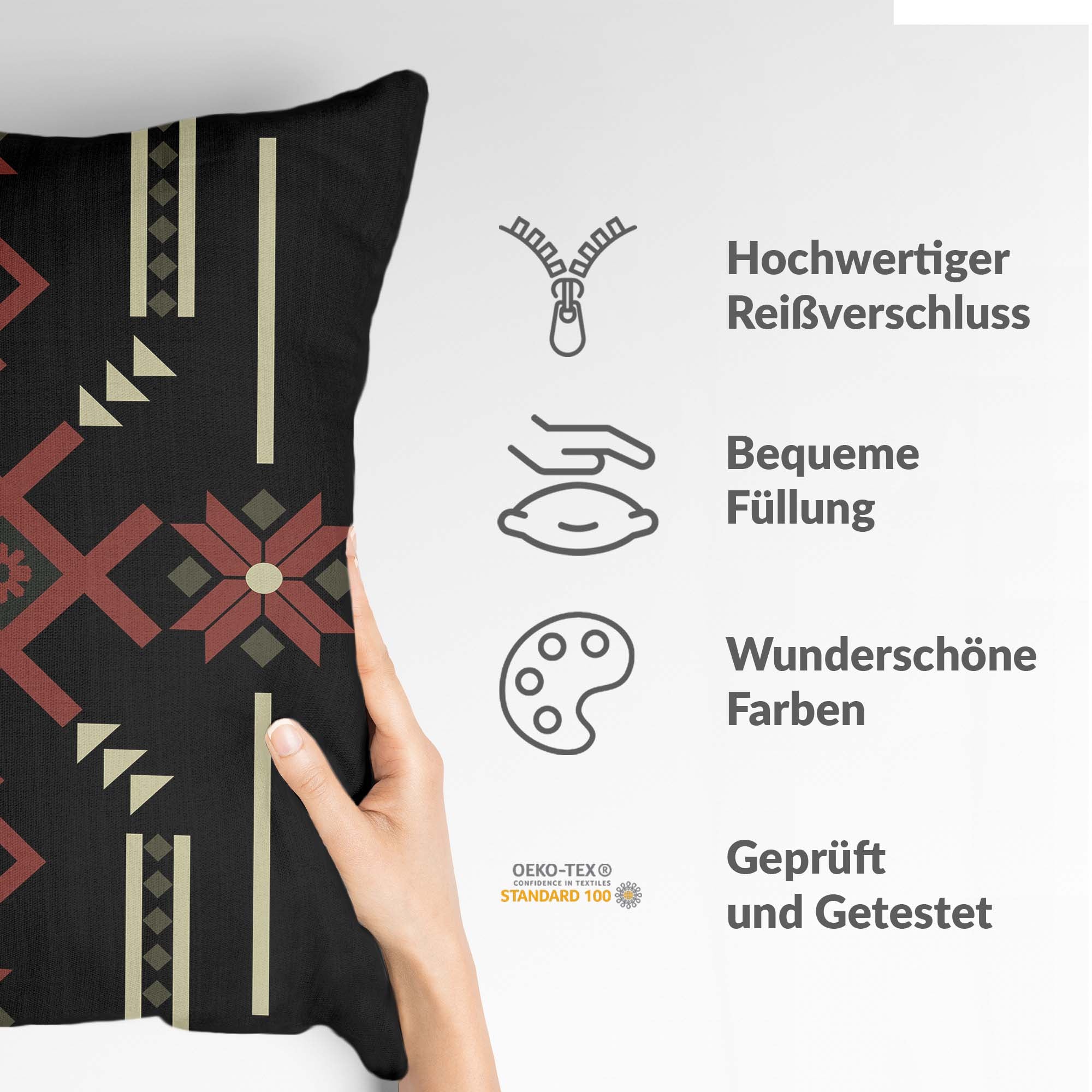 Health pillow with large snowflake
