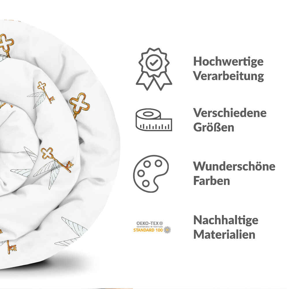 Original therapy blanket - cotton cover white with flying key