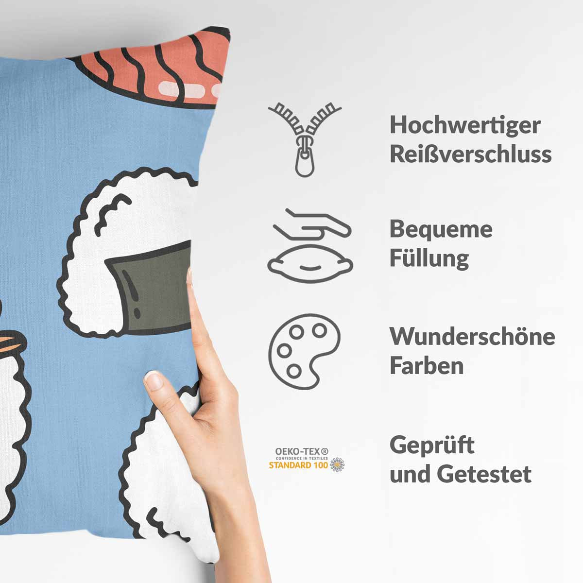 Health pillow with sashimi