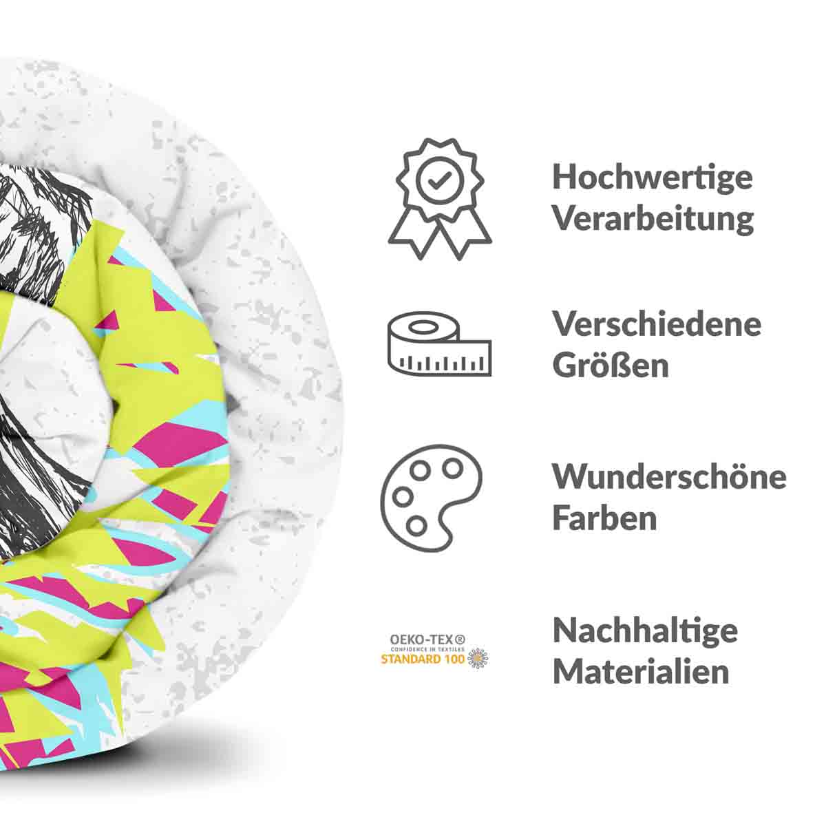 Set di biancheria da letto con coperta terapeutica teschio colorato