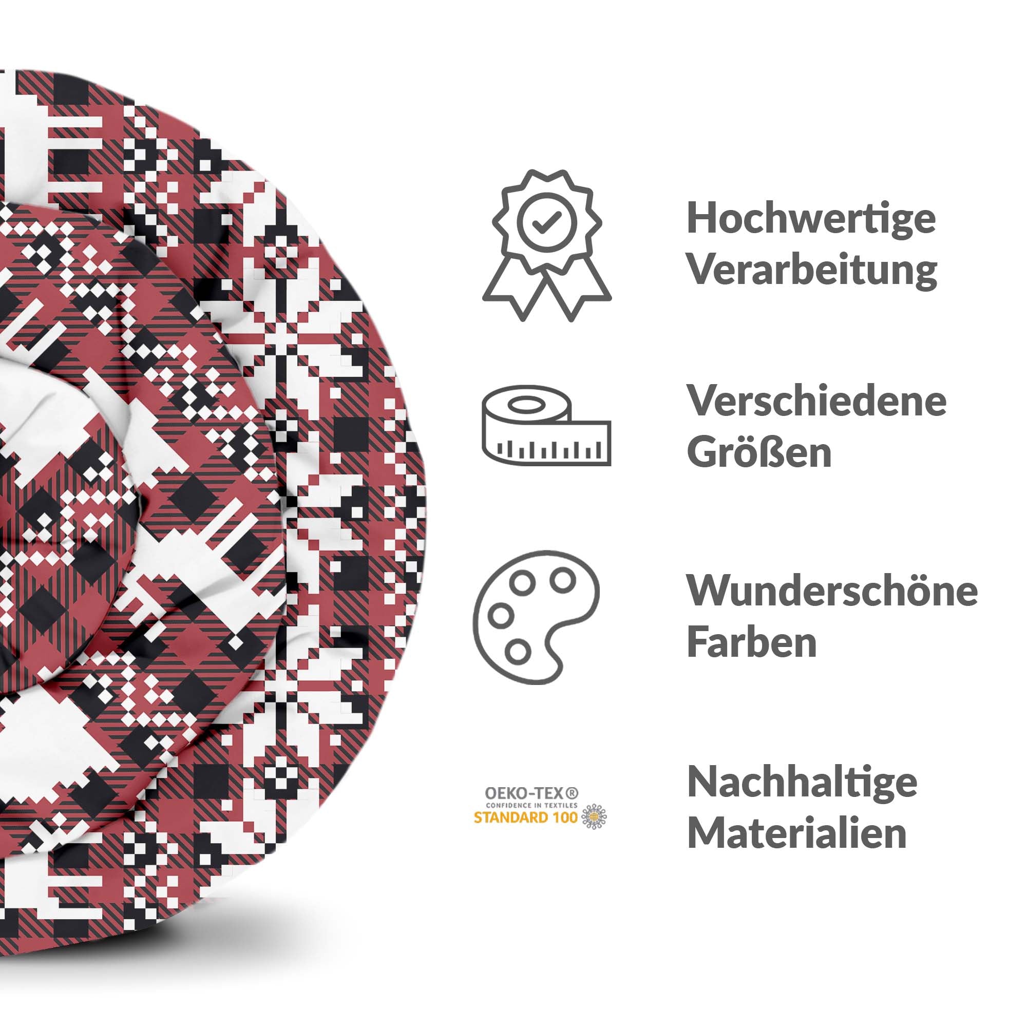 Therapiedekens beddengoedset ruit met kerstmotieven