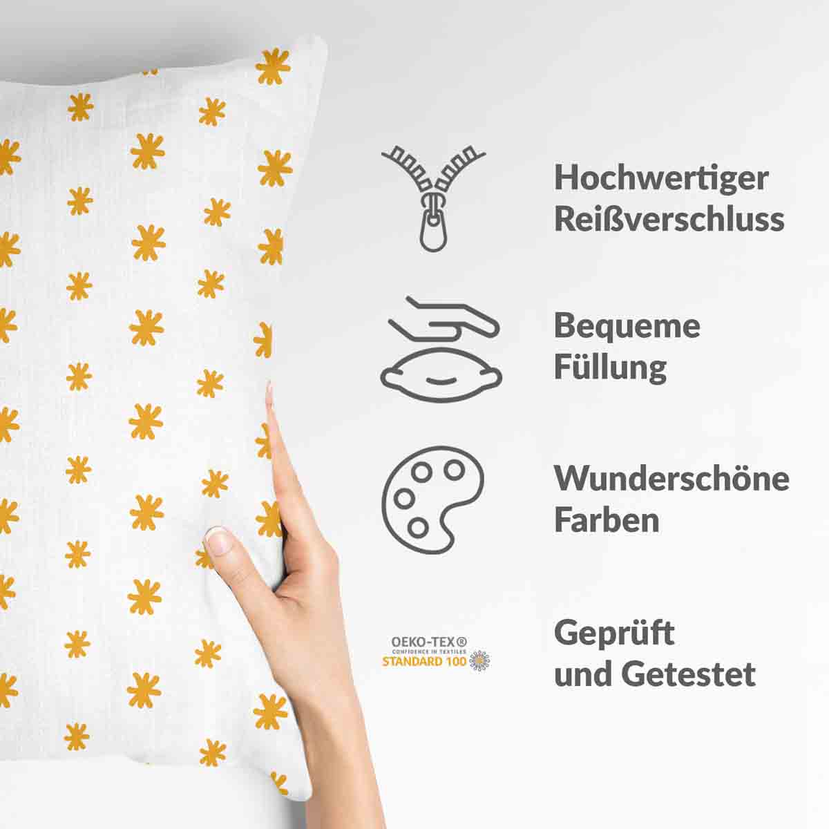 Health pillow yellow flowers