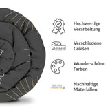 Set di biancheria da letto con coperta terapeutica nero con tarma