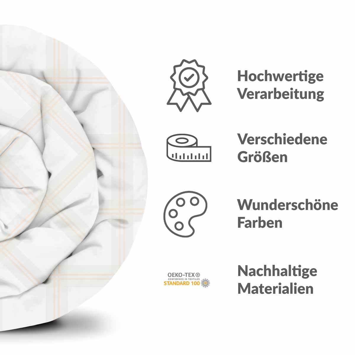 Therapy blankets bedding set orange large checks