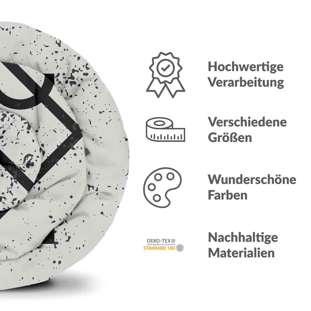 Originele therapiedeken - katoenen hoes wit Dalgona vormen