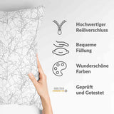 Health pillow white with delicate grey branches