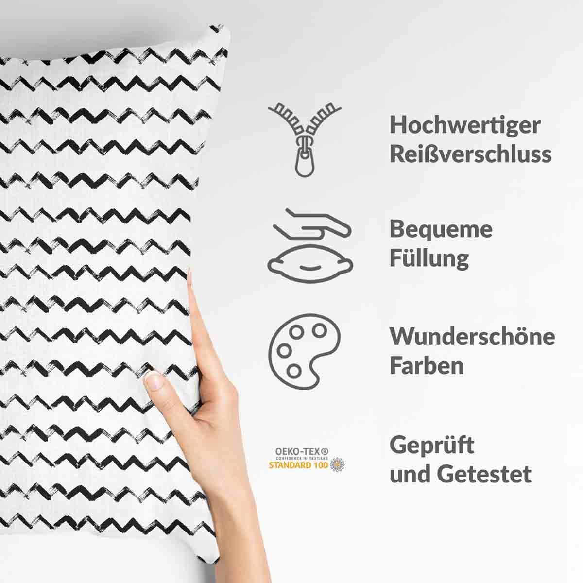 Cuscino sanitario bianco a zigzag