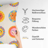 Health pillow beige with suns