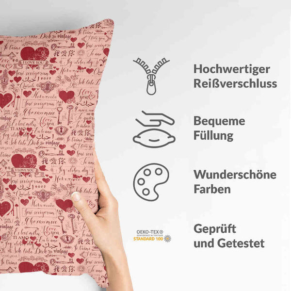 Health pillow Pink I love you