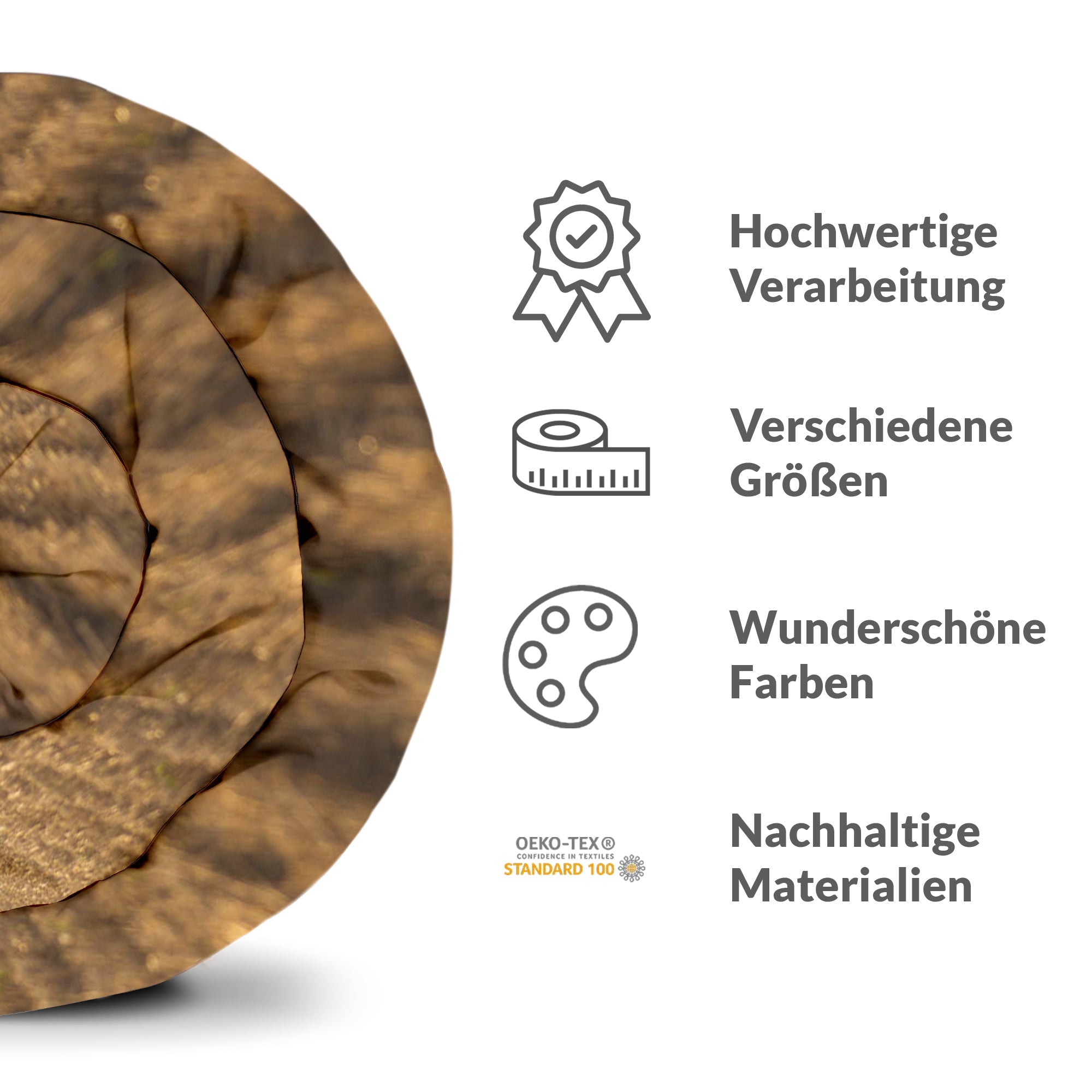 Originele therapiedeken - katoenen hoes bruin akker