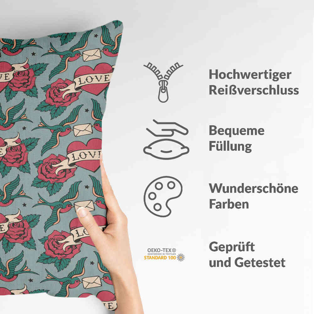 Gezondheidskussen Love Tattoo