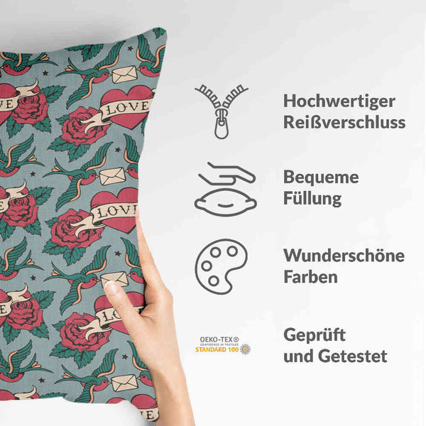 Love Tattoo Health Pillow