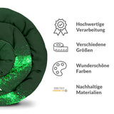 Therapy blanket bedding set, green, matrix DNA