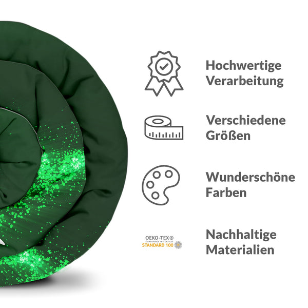 Therapy blanket bedding set, green, matrix DNA