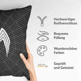 Health pillow, black with spider.