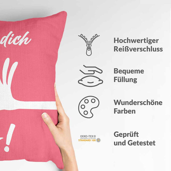 Health pillow, pink. I love you.