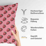 Health pillow pink with strawberries