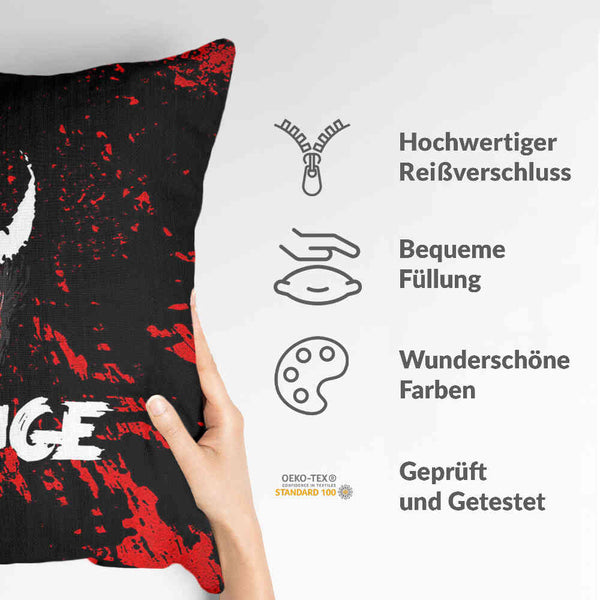 Health pillow, black, joker face