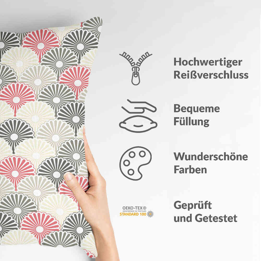 Almohada de salud flores abstractas coloridas