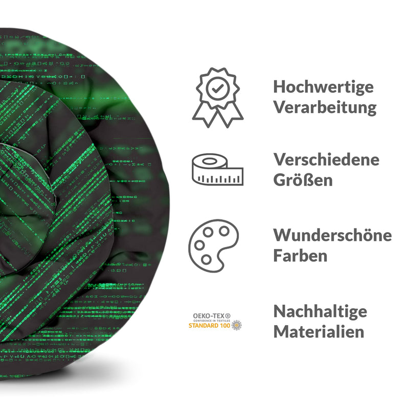 Set de ropa de cama y manta terapéutica Matrix en verde