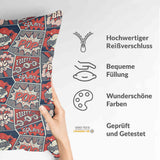 Health pillow red with cartoon
