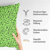 Health pillow light green with question mark