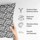 Health pillow with the inscription "Joker" in black.