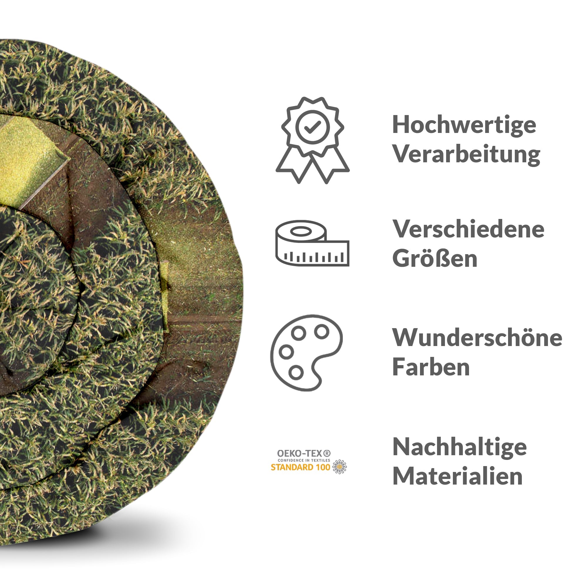 Originele therapiedeken - katoenen hoes groen veld