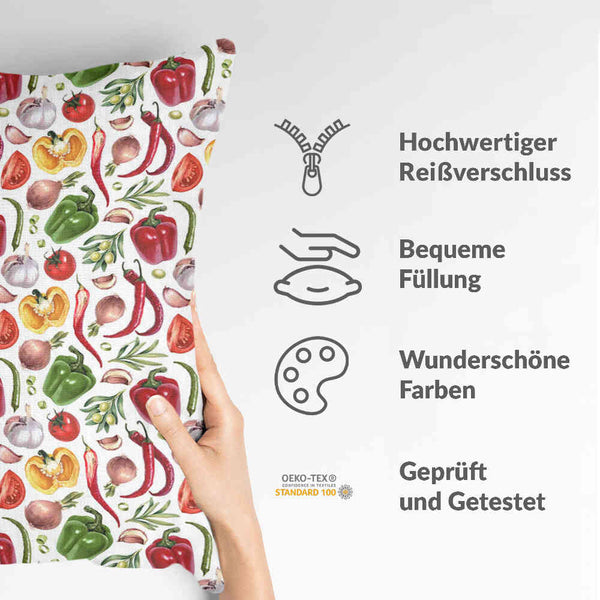 Health pillow with vegetables