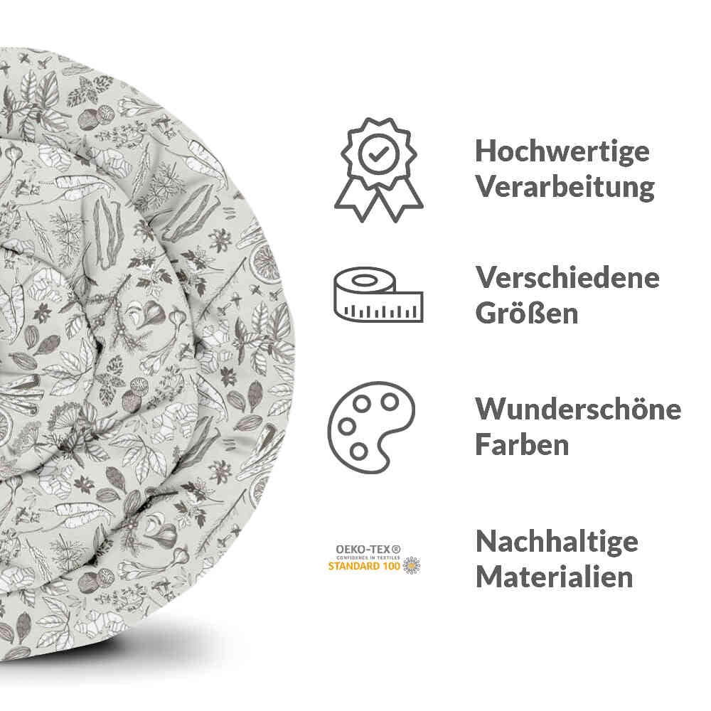 Originele therapiedeken - katoenen hoes grijs kruiden