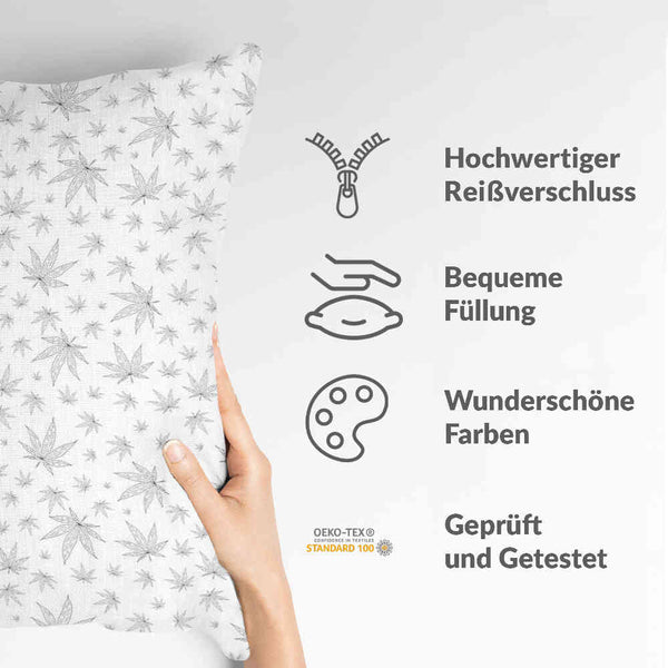 Health pillow grey with ivy