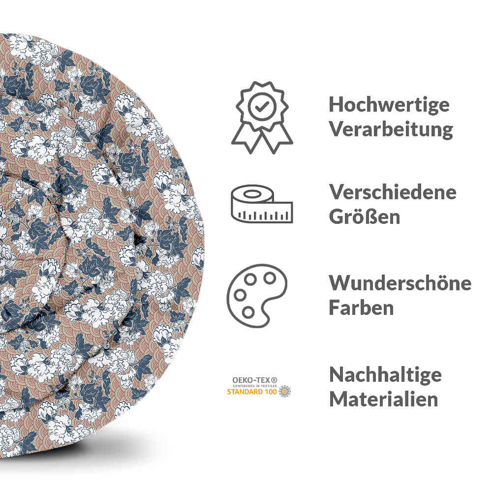 Therapiedekens beddengoedset met bloemen