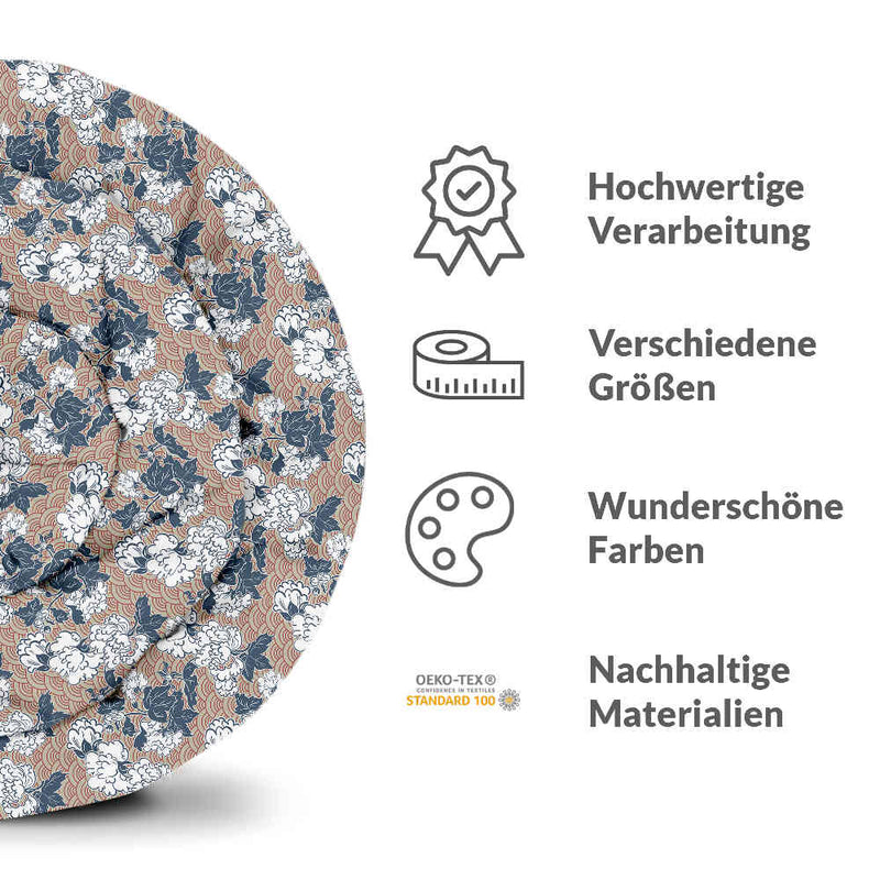 Coperte terapeutiche con rivestimento in cotone con fiori