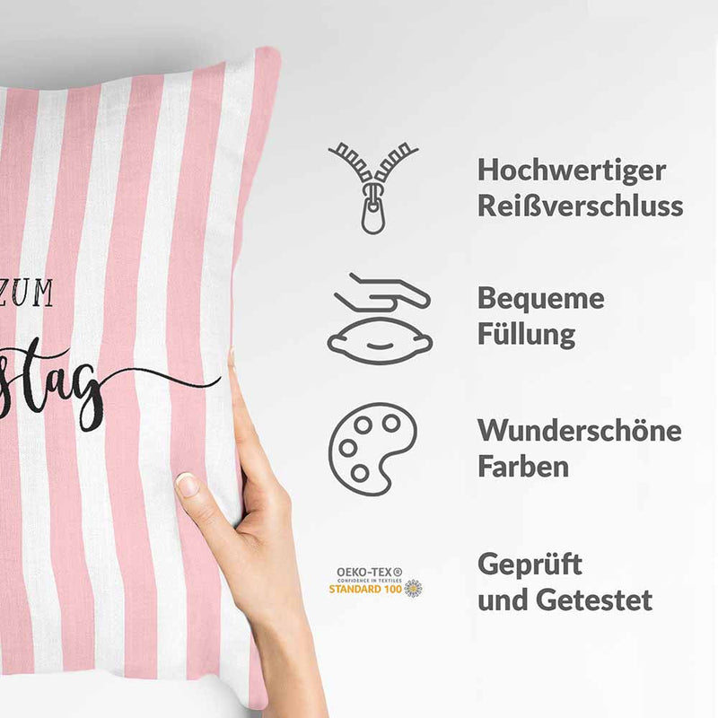 Health pillow striped Valentine's Day